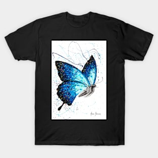 Blue Freedom Butterfly T-Shirt